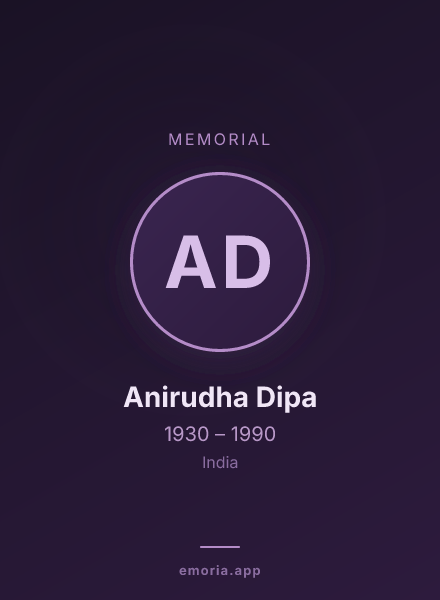 Memorial portrait of Anirudha Dipa