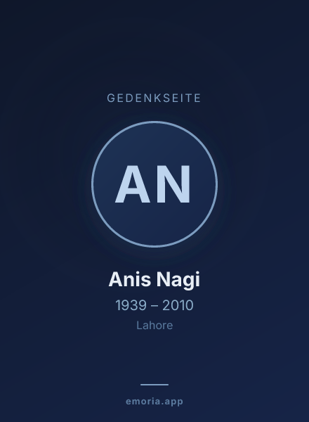 Gedenkportrait von Anis Nagi