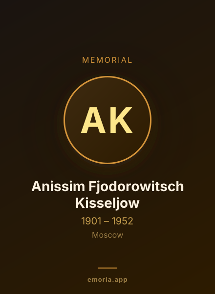 Memorial portrait of Anissim Fjodorowitsch Kisseljow