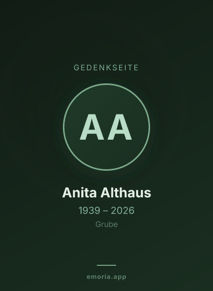 Gedenkportrait von Anita Althaus