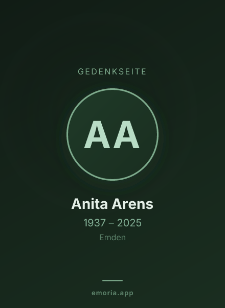 Gedenkportrait von Anita Arens
