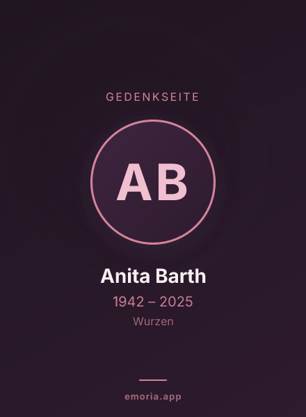 Gedenkportrait von Anita Barth