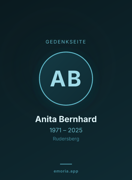 Gedenkportrait von Anita Bernhard