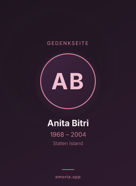 Gedenkportrait von Anita Bitri
