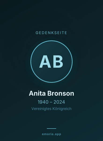 Gedenkportrait von Anita Bronson
