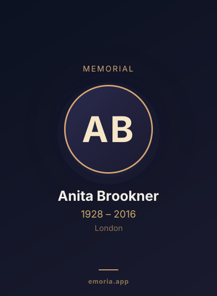 Memorial portrait of Anita Brookner
