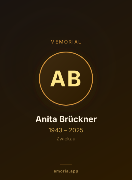Memorial portrait of Anita Brückner