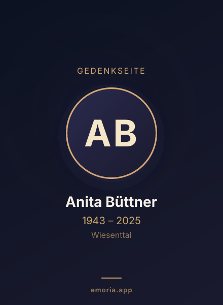 Gedenkportrait von Anita Büttner
