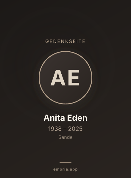 Gedenkportrait von Anita Eden