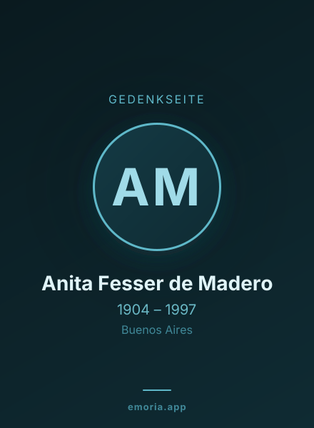 Gedenkportrait von Anita Fesser de Madero