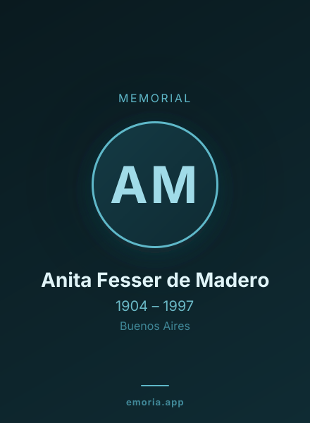 Memorial portrait of Anita Fesser de Madero
