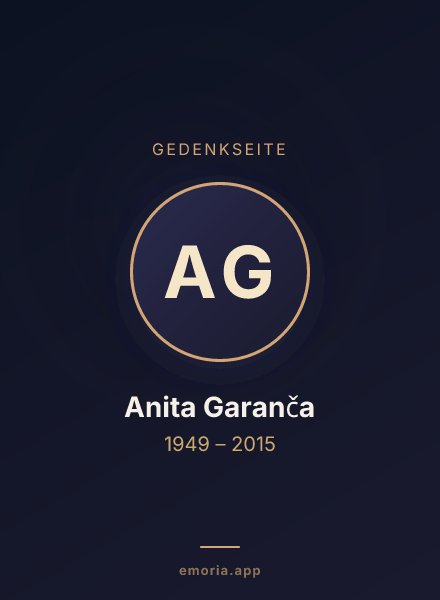 Gedenkportrait von Anita Garanča