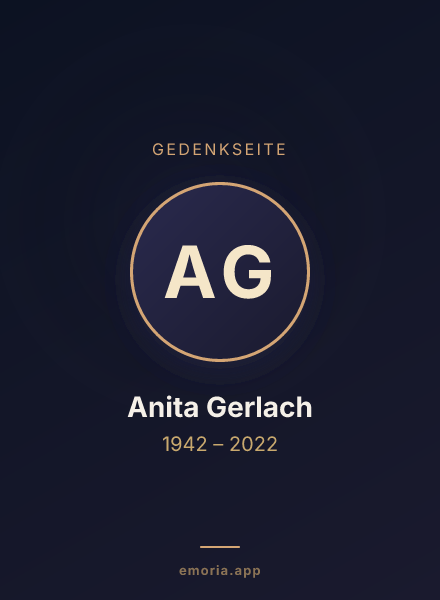 Gedenkportrait von Anita Gerlach