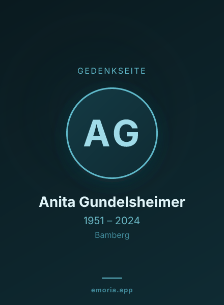 Gedenkportrait von Anita Gundelsheimer