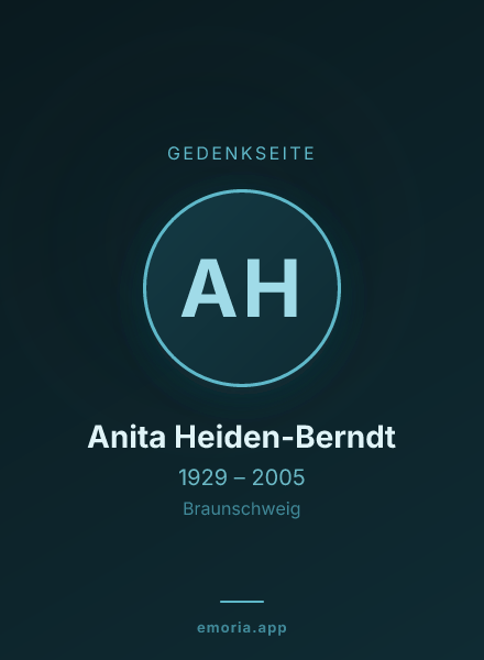 Gedenkportrait von Anita Heiden-Berndt