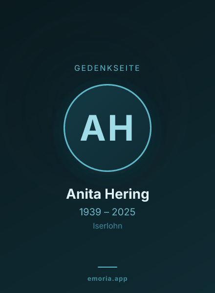 Gedenkportrait von Anita Hering
