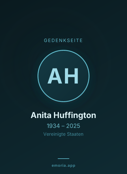 Gedenkportrait von Anita Huffington