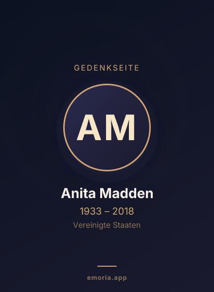 Gedenkportrait von Anita Madden