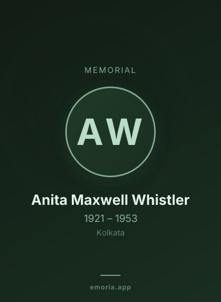Memorial portrait of Anita Maxwell Whistler