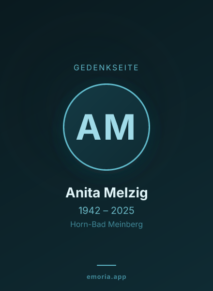 Gedenkportrait von Anita Melzig