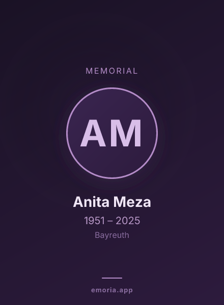 Memorial portrait of Anita Meza