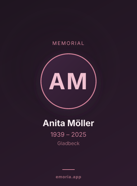 Memorial portrait of Anita Möller