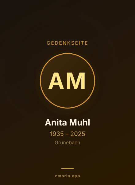 Gedenkportrait von Anita Muhl