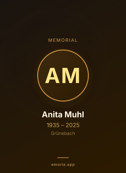 Memorial portrait of Anita Muhl