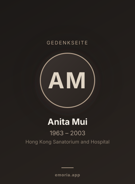 Gedenkportrait von Anita Mui