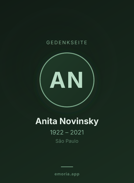 Gedenkportrait von Anita Novinsky