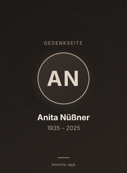 Gedenkportrait von Anita Nüßner