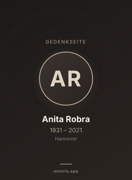 Gedenkportrait von Anita Robra