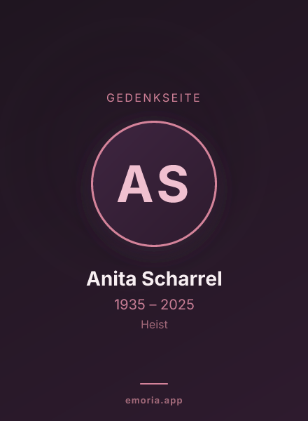 Gedenkportrait von Anita Scharrel