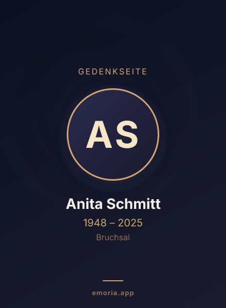 Gedenkportrait von Anita Schmitt