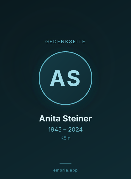 Gedenkportrait von Anita Steiner