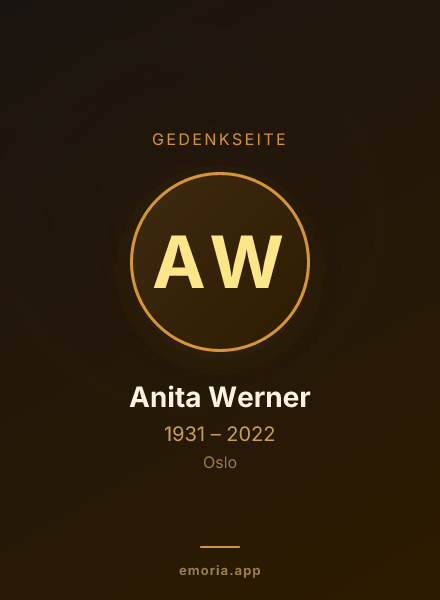 Gedenkportrait von Anita Werner