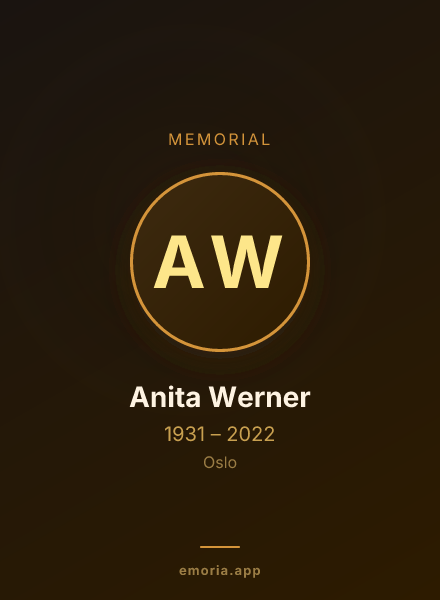 Memorial portrait of Anita Werner