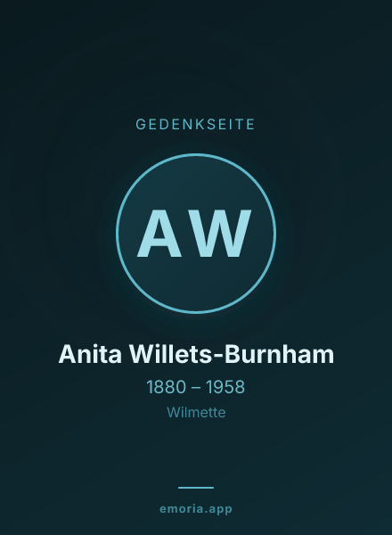 Gedenkportrait von Anita Willets-Burnham