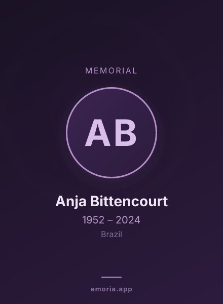 Memorial portrait of Anja Bittencourt