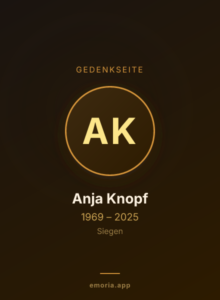 Gedenkportrait von Anja Knopf