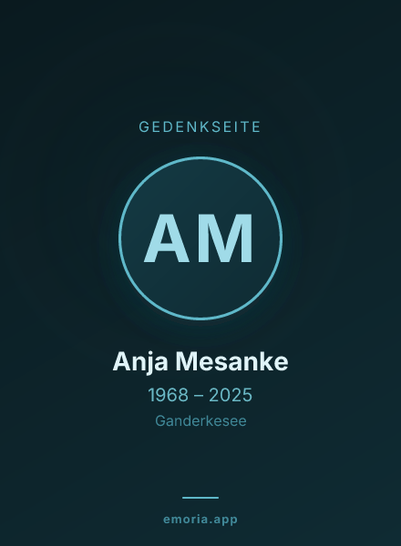 Gedenkportrait von Anja Mesanke
