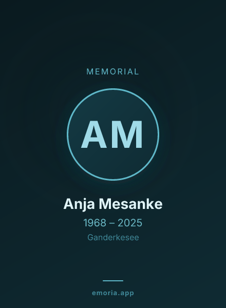 Memorial portrait of Anja Mesanke