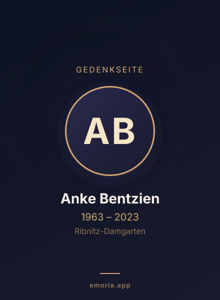 Gedenkportrait von Anke Bentzien