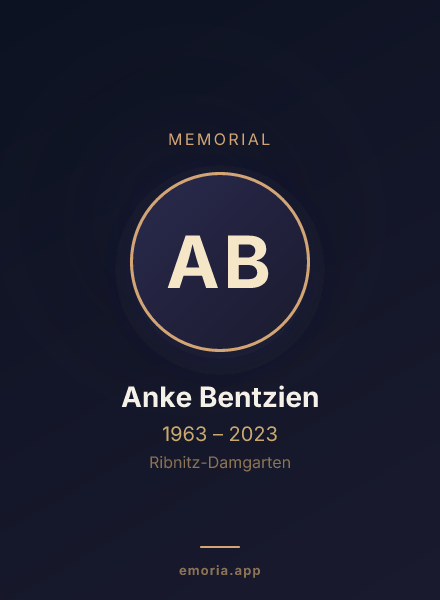 Memorial portrait of Anke Bentzien