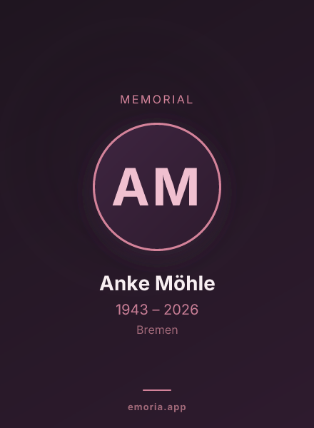 Memorial portrait of Anke Möhle
