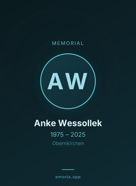Memorial portrait of Anke Wessollek