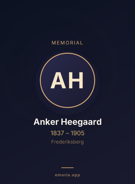Memorial portrait of Anker Heegaard