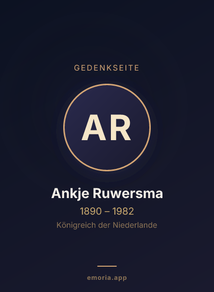 Gedenkportrait von Ankje Ruwersma
