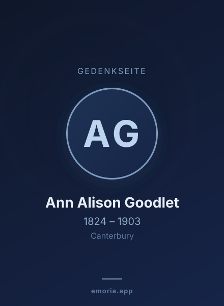 Gedenkportrait von Ann Alison Goodlet