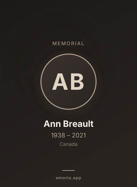 Memorial portrait of Ann Breault
